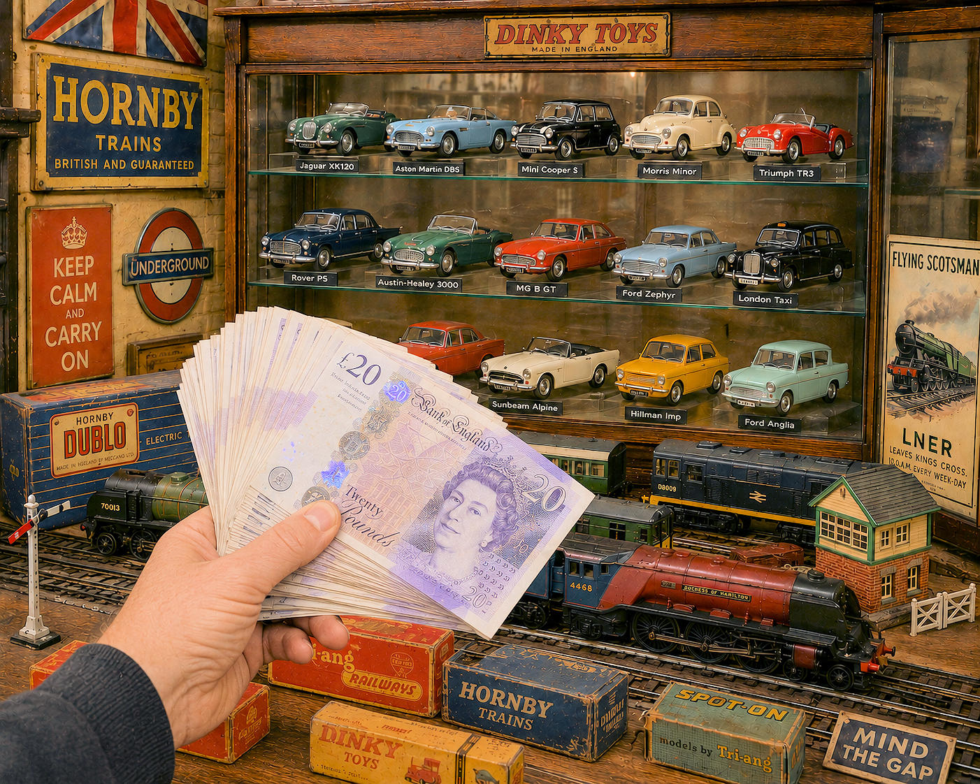 Model car and train collection