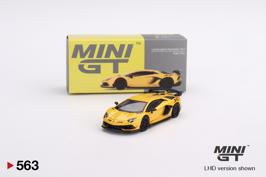 Truescale (TSM) Mini GT 563-R 1:64 Lamborghini Aventador SVJ Giallo Orion
