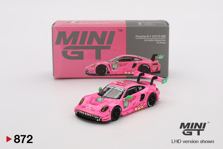 Truescale (TSM) Mini GT 872 1:64 Porsche 911 GT3 R #80 AO Racing 2023 IMSA VIRginia Roxy