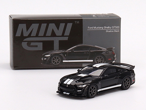 Truescale (TSM) Mini GT 334-R 1:64 Ford Mustang Shelby GT500 Shadow black