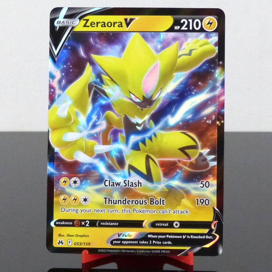 Pokémon 053/159 Zeraora V - Holo - Crown Zenith - Sword & Shield - 2023