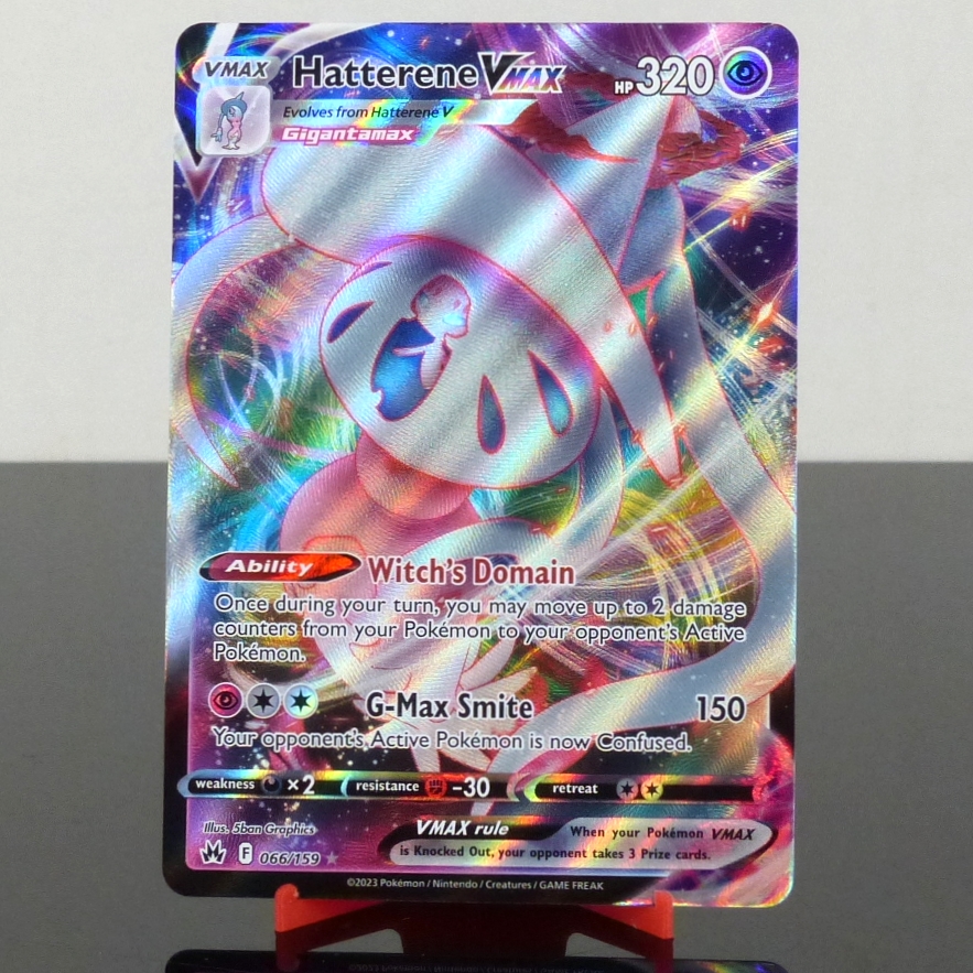 Pokémon 066/159 Hatterene VMax - Holo - Crown Zenith - Sword & Shield - 2023