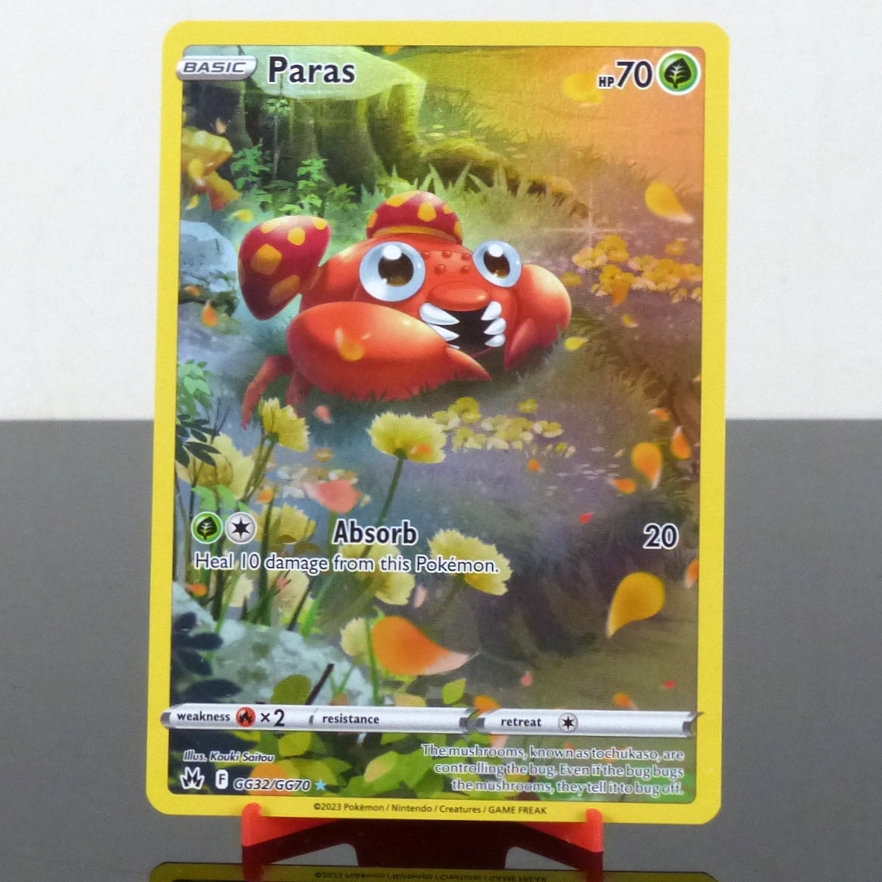 Pokémon GG32/GG70 Paras - Holo Galarian Gallery - Crown Zenith - Sword & Shield - 2023