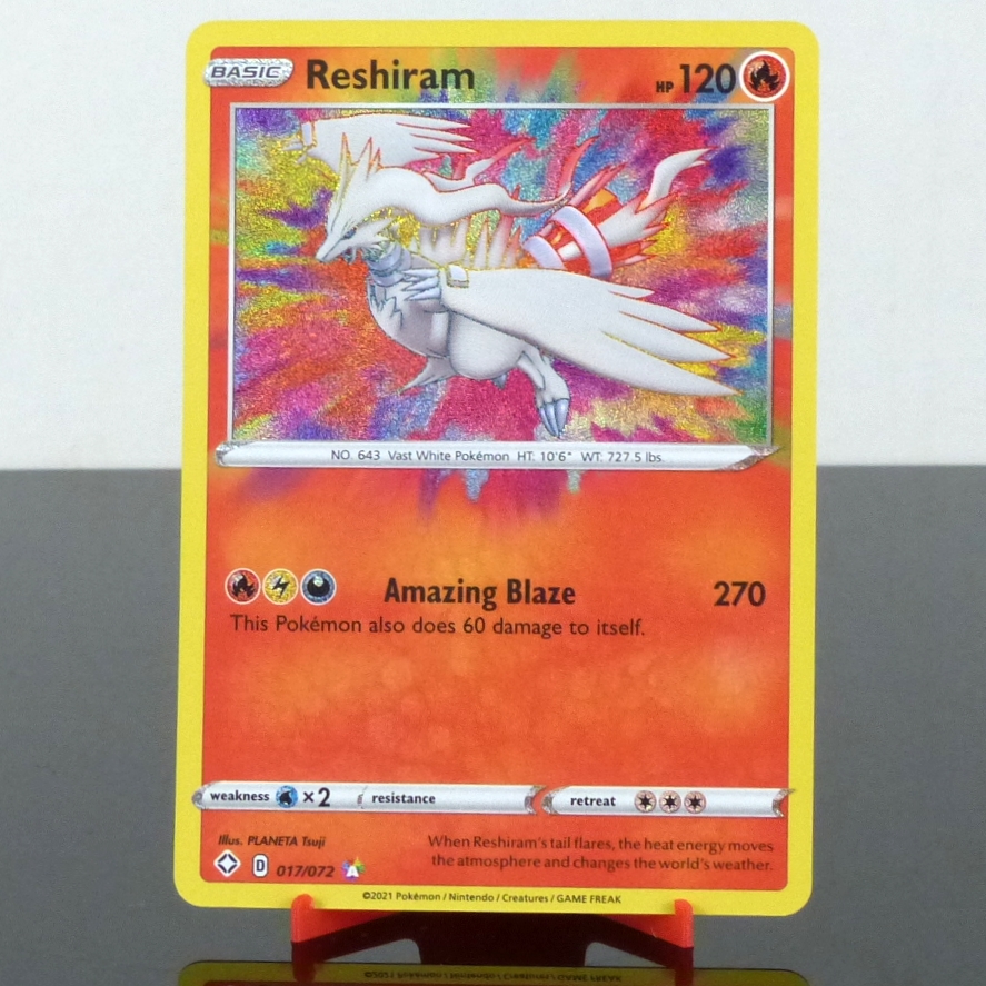 Pokémon 017/072 Reshiram - Amazing Rare Holo - Shining Fates - Sword & Shield - 2021