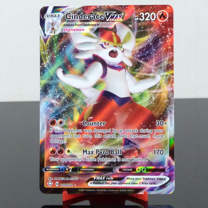 Pokémon 019/072 Cinderace VMax - Holo - Shining Fates - Sword & Shield - 2021