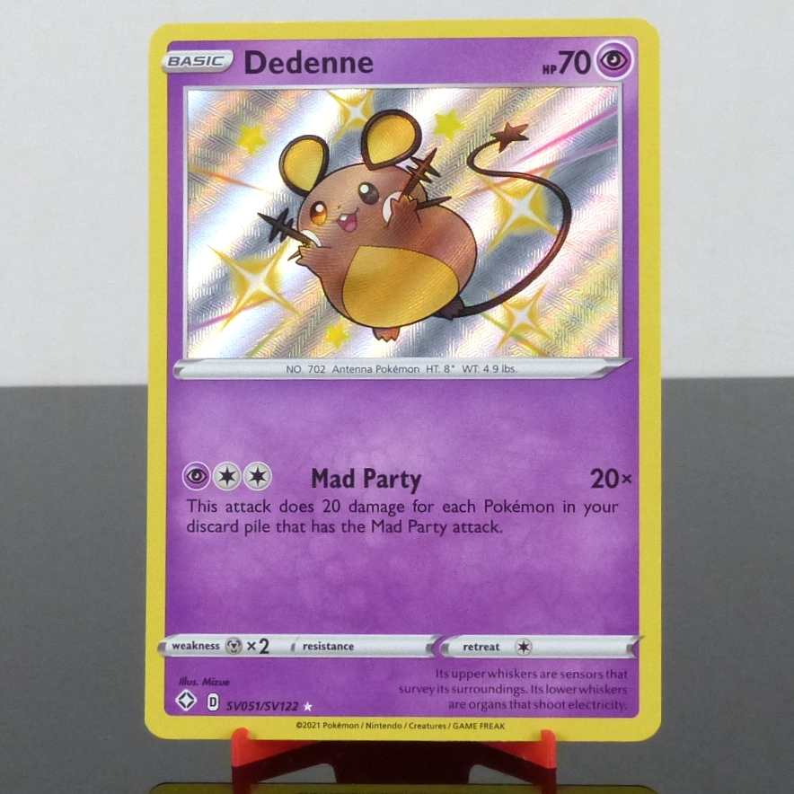 Pokémon SV051/SV122 Dedenne - Shiny Vault Holo - Shining Fates - Sword & Shield - 2021