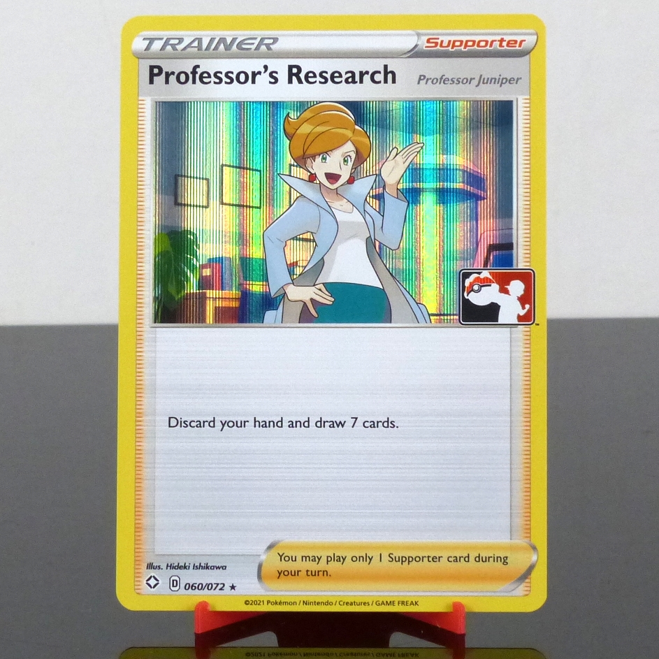 Pokémon 060/072 Professor's Research - Professor Juniper - Holo - Prize Pack Series One - Shining Fates - Sword & Shield - 2021