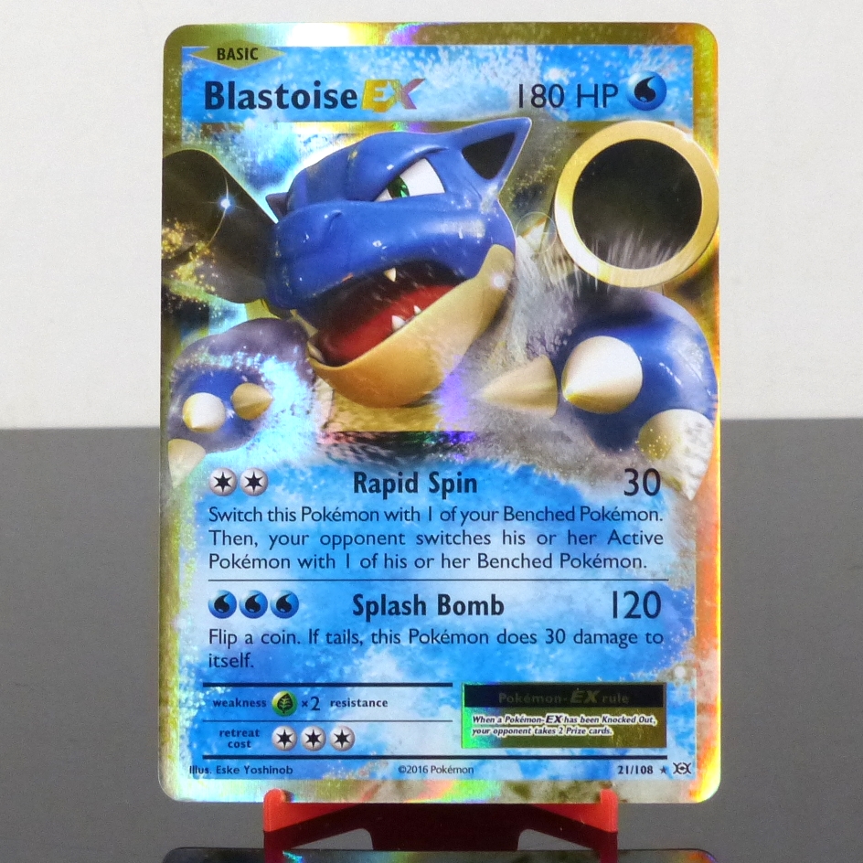Pokémon 21/108 Blastoise EX - Holo - Evolutions - XY - 2016