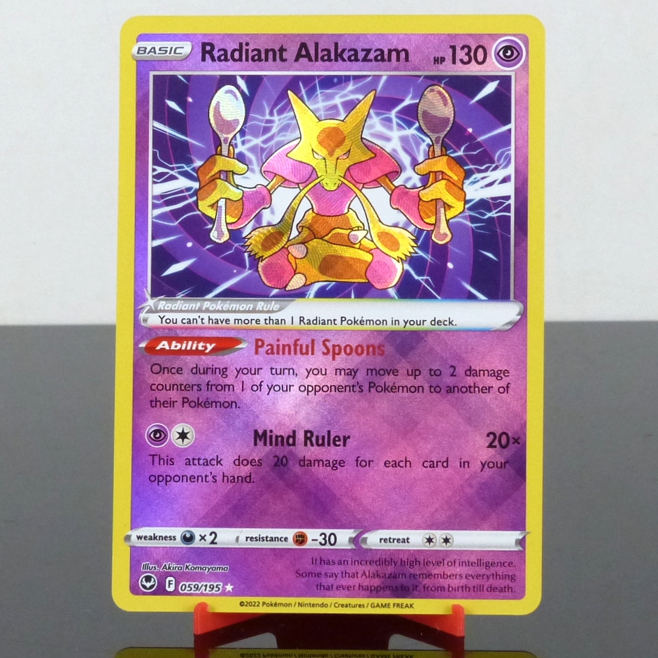 Pokémon 059/195 Radiant Alakazam - Holo - Silver Tempest - Sword & Shield - 2022