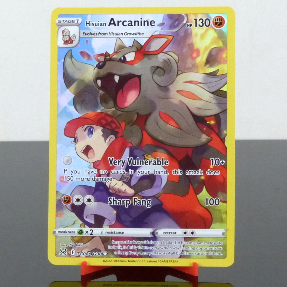 Pokémon TG08/TG30 Hisuian Arcanine - Holo Trainer Gallery - Lost Origin - Sword & Shield - 2022