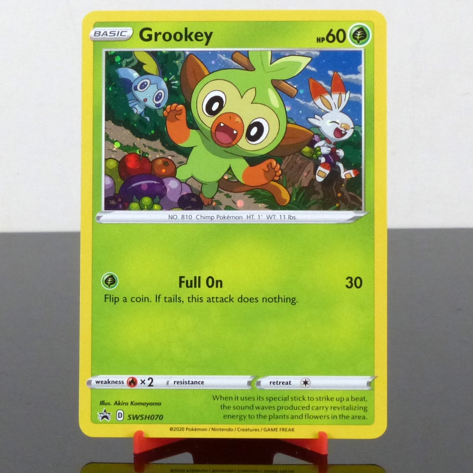 Pokémon SWSH070 Grookey - Cosmos Holo - Black Star Promo - Sword & Shield - 2020