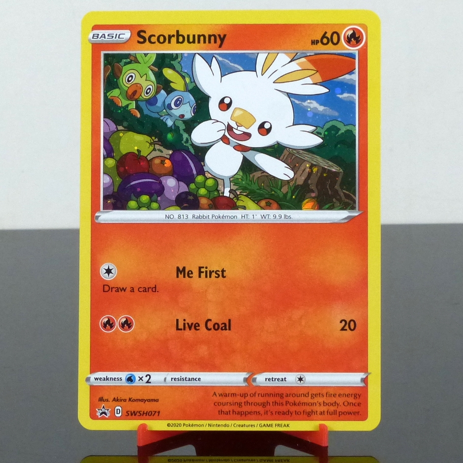 Pokémon SWSH071 Scorbunny - Cosmos Holo - Black Star Promo - Sword & Shield - 2020