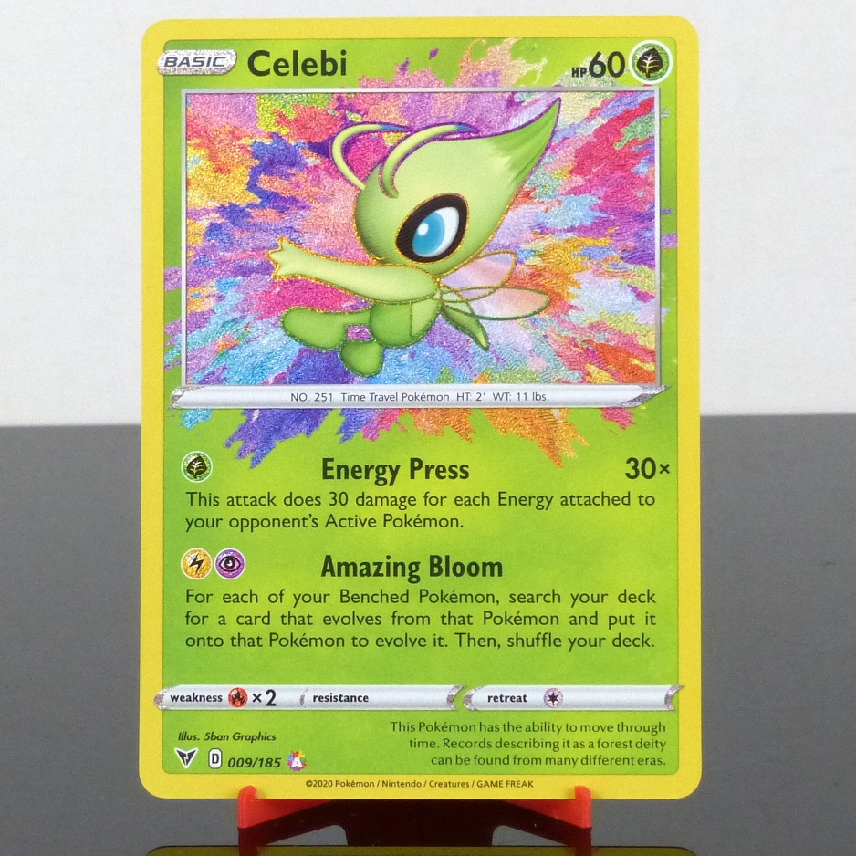 Pokémon 009/185 Celebi - Amazing Rare Holo - Vivid Voltage - Sword & Shield - 2020