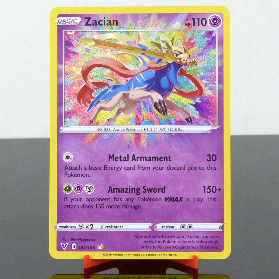 Pokémon 082/185 Zacian - Amazing Rare Holo - Vivid Voltage - Sword & Shield - 2020