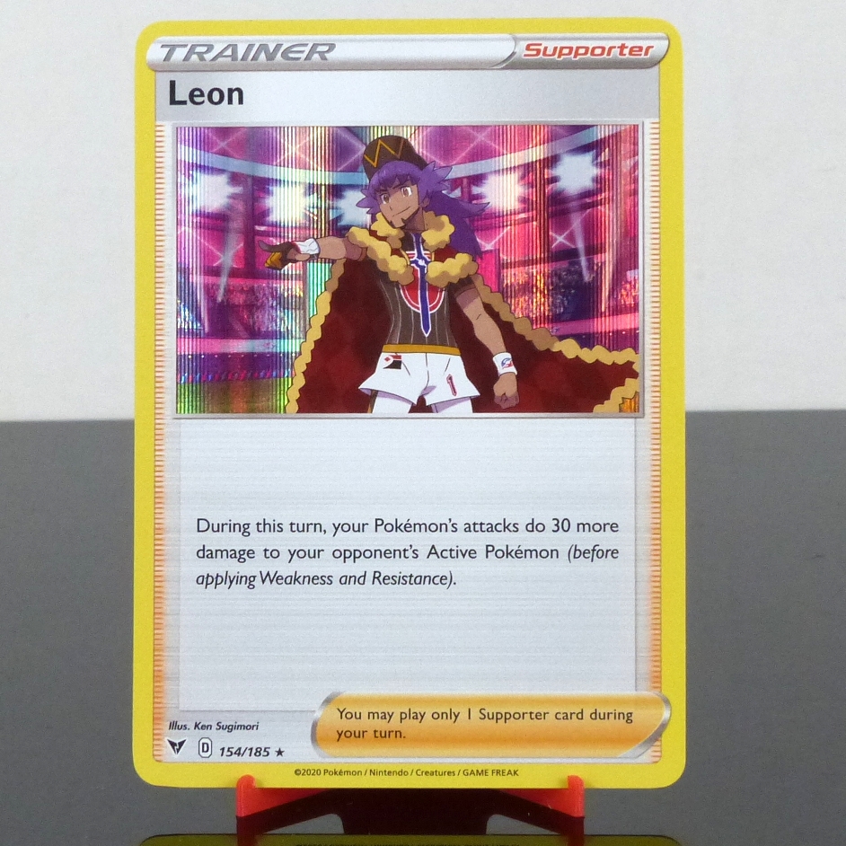 Pokémon 154/185 Leon - Holo - Vivid Voltage - Sword & Shield - 2020