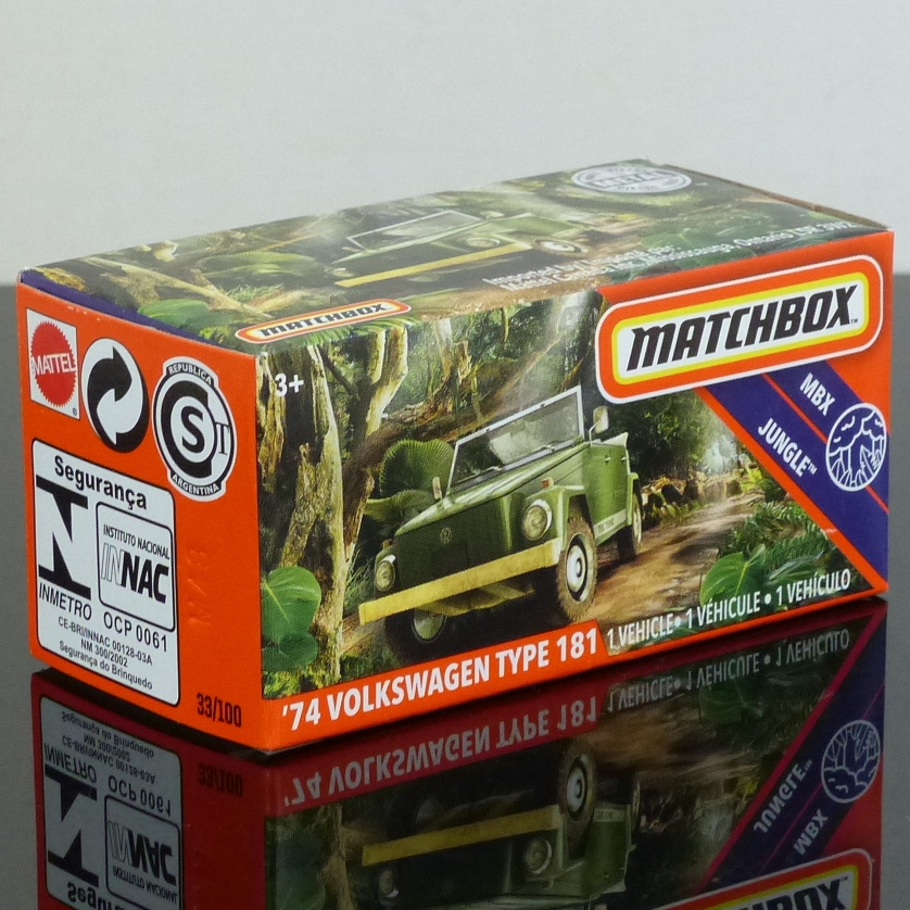 Matchbox 2020 Power Grabs 33/100 '74 Volkswagen Type 181 green BOXED SEALED