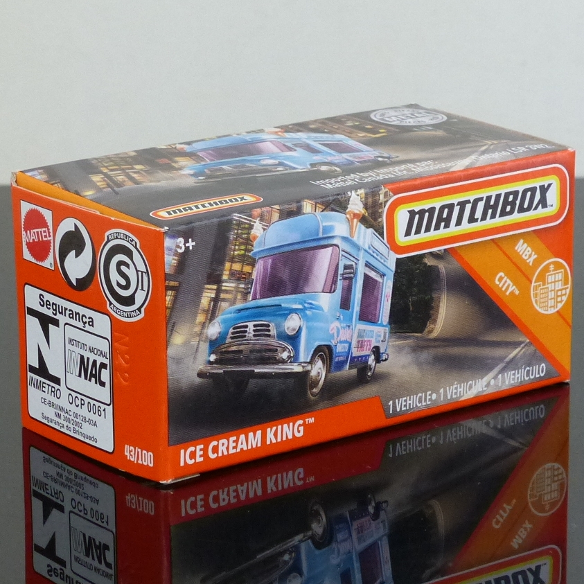 Matchbox 2020 Power Grabs 43/100 Bedford CA Ice Cream King Van BOXED SEALED
