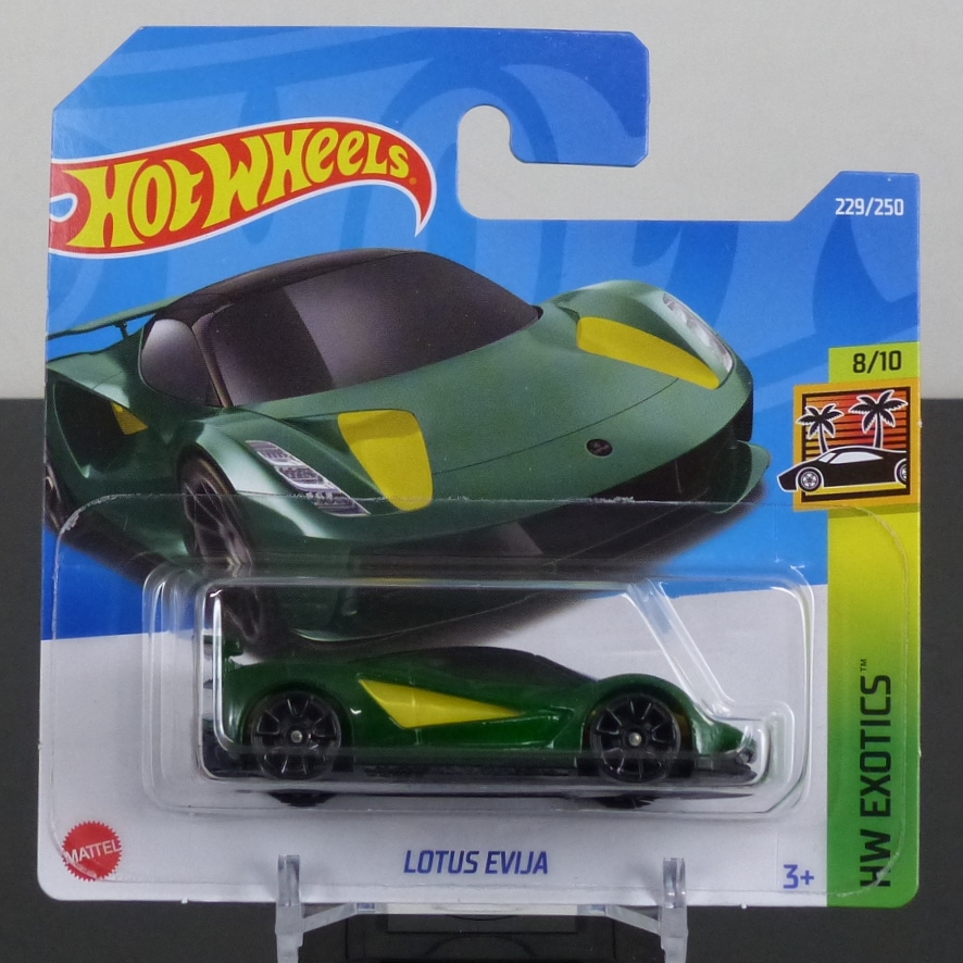 Hot Wheels Mainline 2022 229/250 Lotus Evija Green & Yellow SHORT CARD SEALED