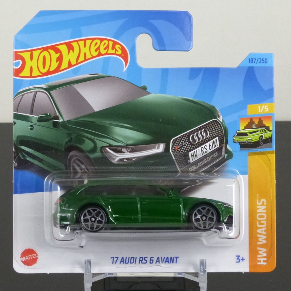 Hot Wheels Mainline 2023 187/250 '17 Audi RS 6 Avant Green SHORT CARD SEALED