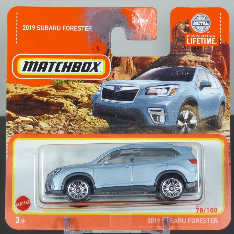 Matchbox Mattel 2024 78/100 2019 Subaru Forrester metallic light blue CARDED SEALED
