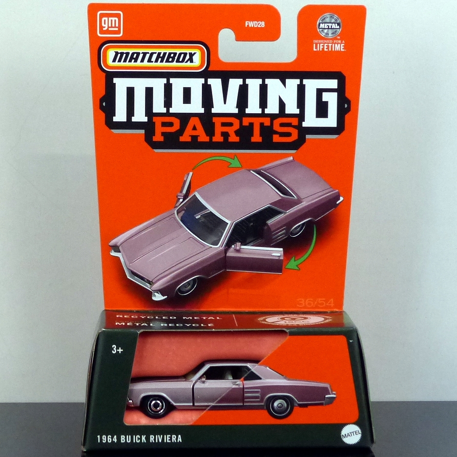 Matchbox Moving Parts 2024 Buick Riviera 1964 metallic pink