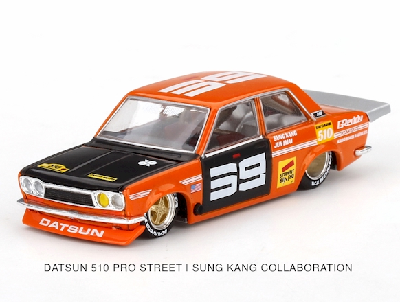Truescale (TSM) Mini GT KHMG004 Kaido House Datsun 510 Pro Street OG Orange (Factory Sealed)