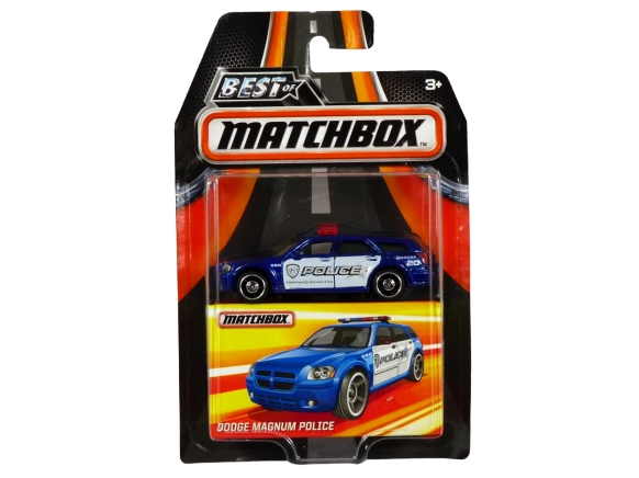 Best of Matchbox Series 2 Dodge Magnum Police Car dark blue & white