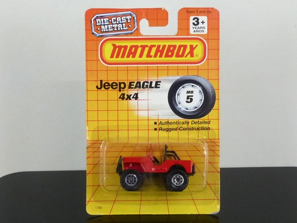 Matchbox International MI 005 MB-05 Jeep 4X4 with Roll-bar red Golden Eagle USA export version (Thailand) SEALED