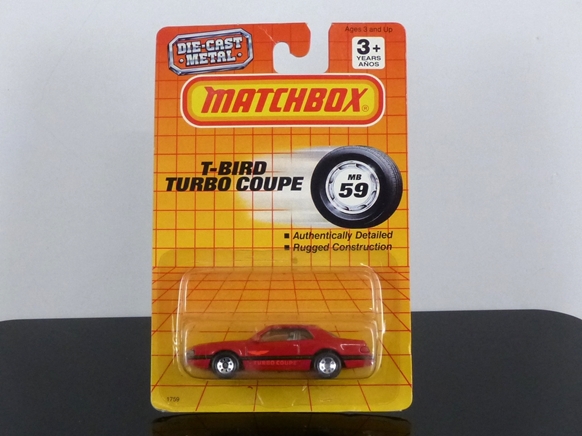 Matchbox International MI 196 MB-59 Ford Thunderbird Turbo Coupe red USA export version (Macau) SEALED
