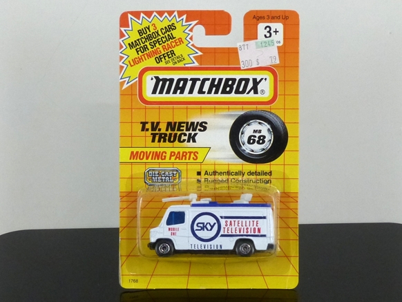 Matchbox International MI 205 MB-68 Mercedes-Benz News Truck Sky Television USA export version (Thailand) SEALED