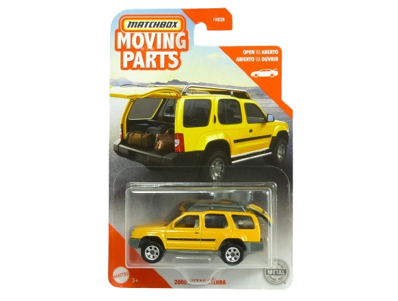 Matchbox Moving Parts ’00 Nissan Exterra yellow (new packaging)