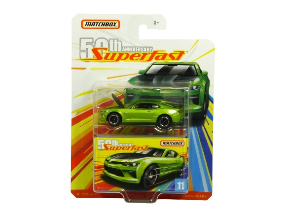Matchbox Superfast 50th Anniversary 11 ’17 Chevrolet Camaro metallic green