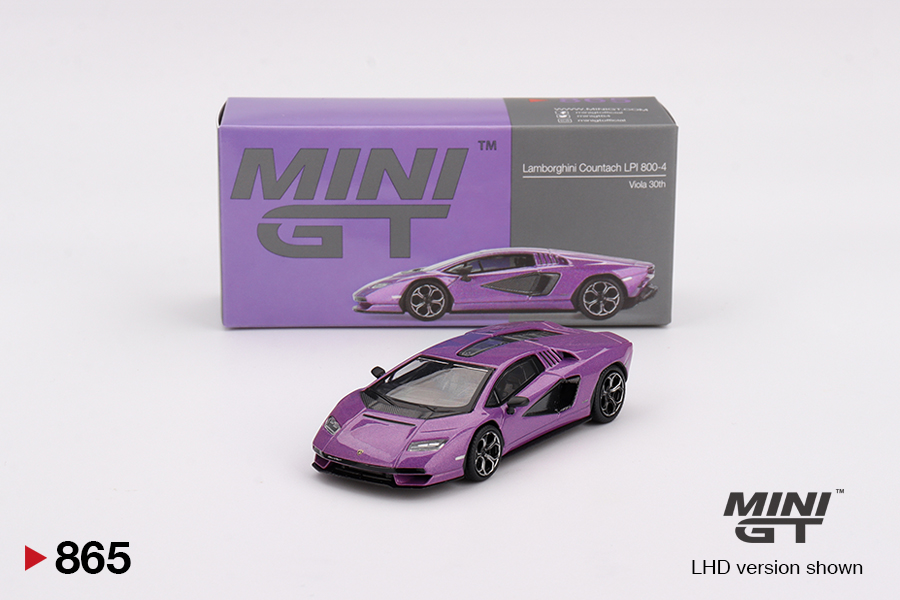 Truescale (TSM) Mini GT 865-L 1:64 Lamborghini Countach LPI 800-4 Viola 30th