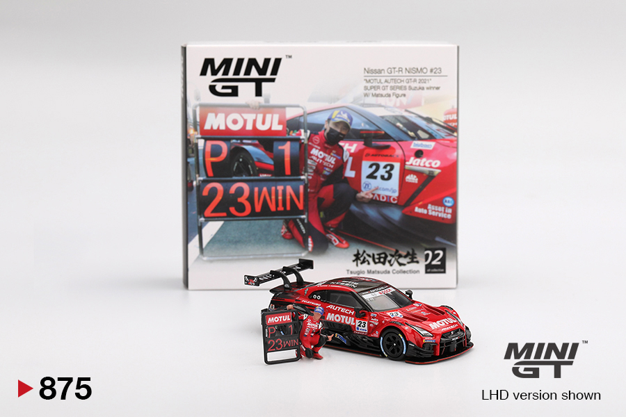 Truescale (TSM) Mini GT 875-L 1:64 Nissan GT-R NISMO #23 "MOTUL AUTECH GT-R 2021" SUPER GT SERIES