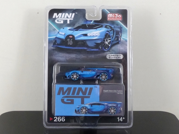Truescale (TSM) Mini GT 266-MJ 1:64 Bugatti Vision Gran Turismo light blue MIJO USA Exclusive