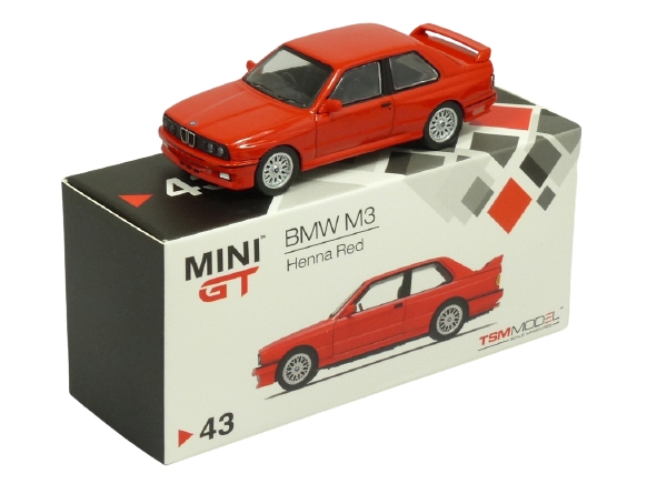 Truescale (TSM) Mini GT 043-L 1:64 BMW E30 M3 henna red