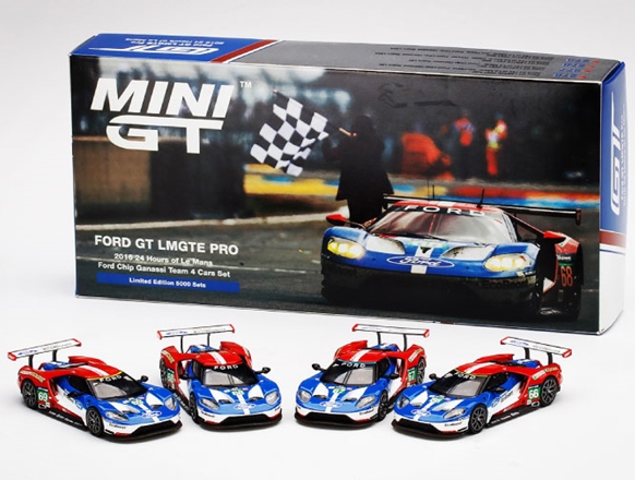 Truescale (TSM) Mini GT MGTS0001 1:64 LMGTE PRO 2016 24 Hrs of Le Mans Ford Chip Ganassi Team 4 Cars Set