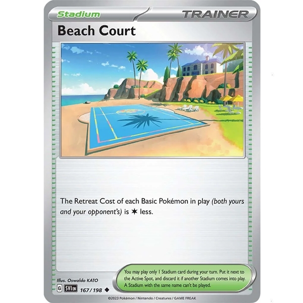 Pokémon 167/198 Beach Court - Trainer Stadium - Base Set - Scarlet & Violet - 2023