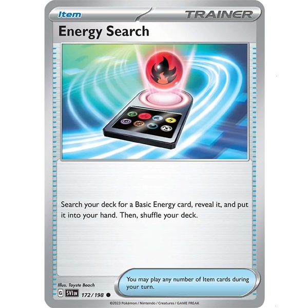 Pokémon 172/198 Energy Search - Trainer Item - Base Set - Scarlet & Violet - 2023