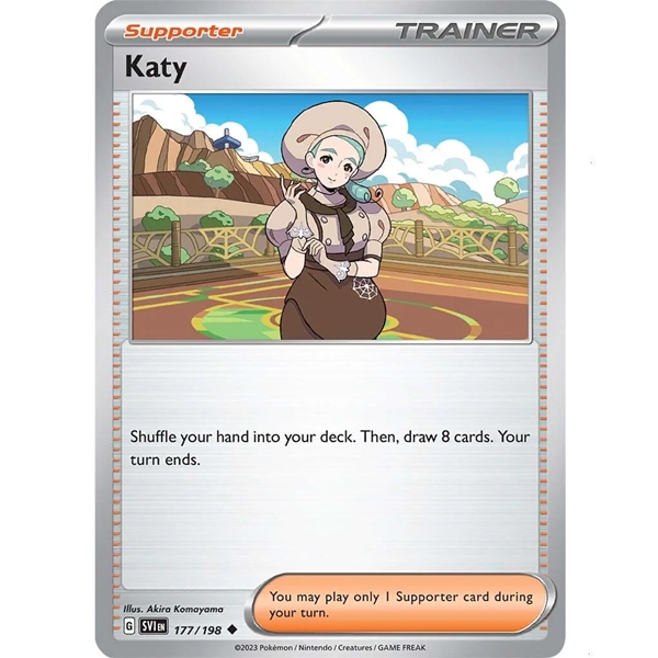Pokémon 177/198 Katy - Trainer Supporter - Base Set - Scarlet & Violet - 2023