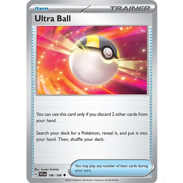 Pokémon 196/198 Ultra Ball - Trainer Item - Base Set - Scarlet & Violet - 2023