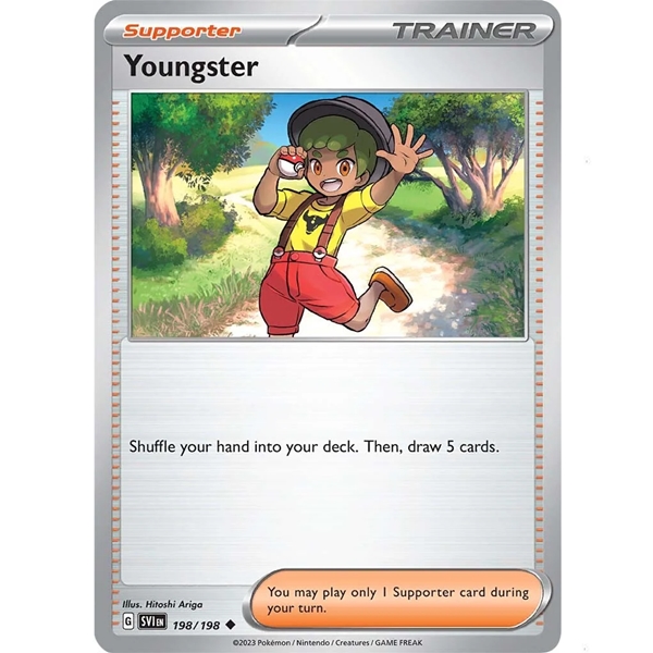 Pokémon 198/198 Youngster - Trainer Supporter - Base Set - Scarlet & Violet - 2023