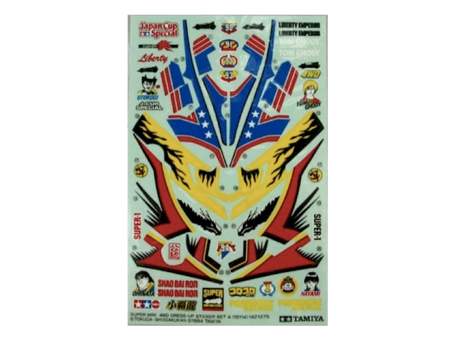 Tamiya 15114 Super Mini 4WD 1:32 Dress-Up Sticker Set A