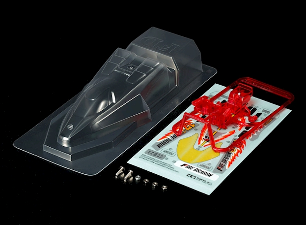Tamiya 95406 Mini 4WD 1:32 Fire Dragon Polycarbonate Clear Body Set