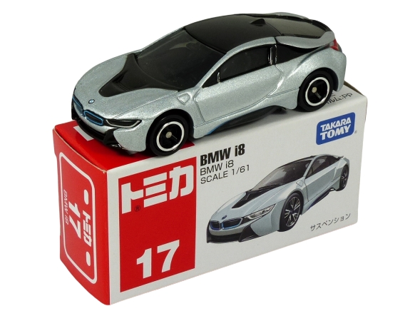 Tomica 017 BMW i8 silver & black BOXED SEALED