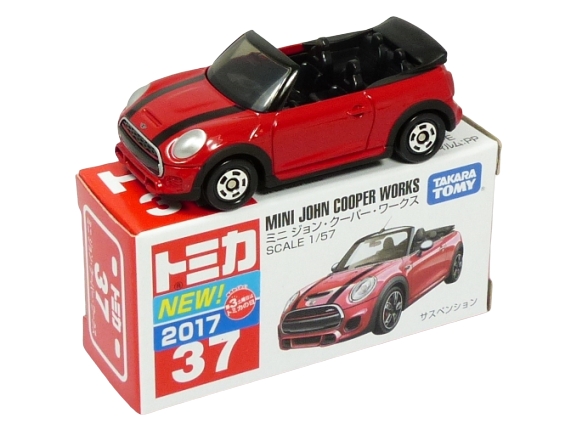 Tomica 037 Mini John Cooper Works “Japanese First Edition” red "NEW 2017" BOXED SEALED