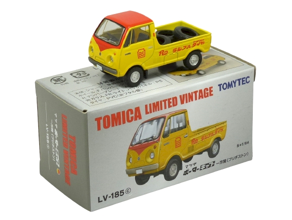 Tomica Limited Vintage Neo LV-185c 1:64 Mazda Porter cab Bridgestone Tyres