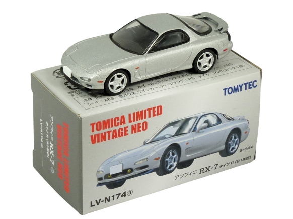 Tomica Limited Vintage Neo LV-N174a 1:64 Ẽfini Mazda RX-7 FD3S Type R silver